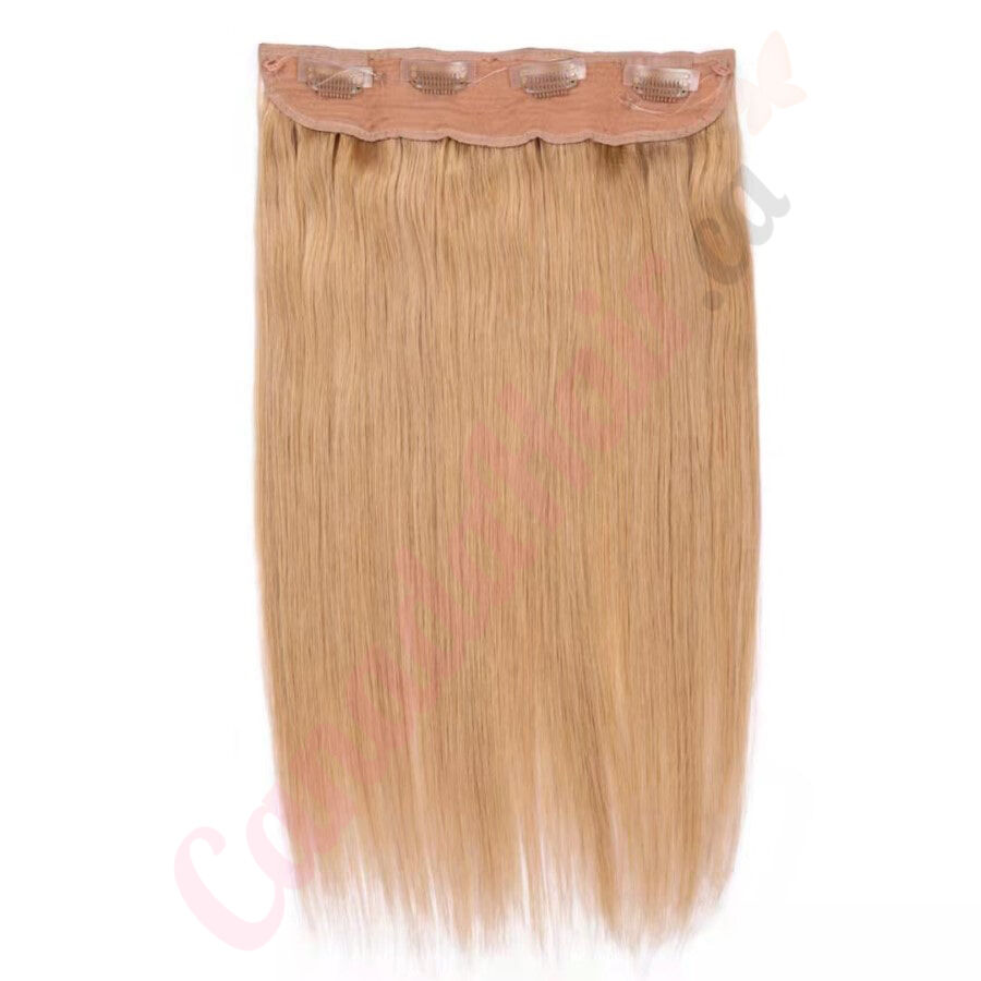 Strawberry Blonde Invisible Wire Hair Extensions Real Human Hair